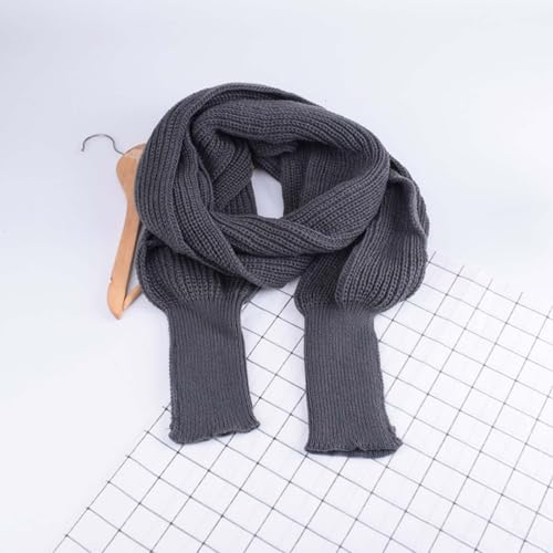 Knitted Scarf with Sleeves Women Scarf Sweater Wrap with Winter Warm Scarf Wrap Shawl Scarves Knit Sweater Tops2