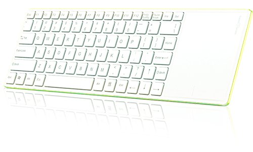 Rapoo 12910 E6700 Tastiera Bluetooth 3.0 Multimediale, 82 Tasti e Touchpad, Inox, Layout Italiano, Bianco
