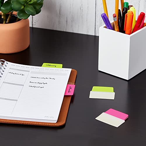 Avery Big Ultra Tabs, 2" X 1.75", 2-Side Writable, Neon Pink/Green, 20 Repositionable Page Tabs (74764) #TOP7