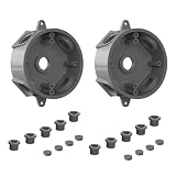 Weatherproof Round Electrical Outlet Box, 5 Hole-1/2 or 3/4 inElectrical Outlet Box for Engineered Solutions, UL Listed, Gray, 2PACK