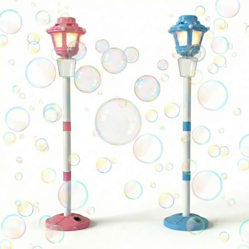 2Pack Bubble Machine for Kids, Rechargable Bubble Maker Bubble Toys with Light, Outdoor Battery Bubbles Blower Machine for Wedding Birthday Party