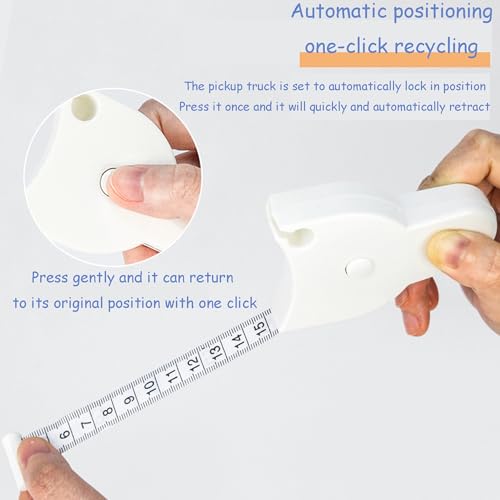 Image of Measuring Tape for Body Measurements, 60 Inch 3D Measuring Tape, Arms Chest Thighs or Waist Tape for Personal Trainer (White)