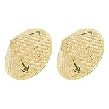 Tomaibaby Chinesische Stroh Hut Orientalischen Headwear: 2Pcs Asiatischen Kuli Japanischen Hut DIY Vietnamesisch Landwirt Kostüm Haar- Accessoire