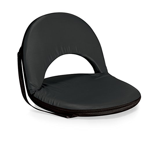 Picnic TIME Oniva Portable Reclining Stadium Seat with Back Support, Folding Bleacher Chairs with Back and Cushion, Thick Padded Bench Seat and Armrest, Includes Six Backrest Positions, (Black) by PICNIC TIME - Used condition - US$40.37