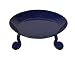 Lalhaveli Small Pillar Candle Holder in Blue Painted Iron Stand, 4.5