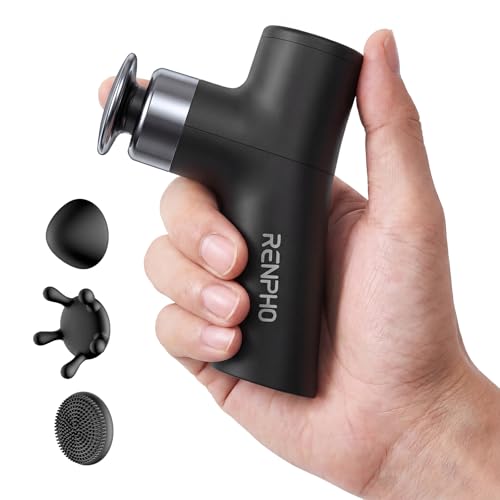 RENPHO Micro One Super Mini pistolet do masażu z 4 prędkościami, mały pistolet do masażu głębokich tkanek, pistolet do masażu perkusyjnego o ergonomicznej konstrukcji, przenośny, prezent dla rodziców