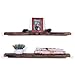 DAKODA LOVE 5.25" Deep Rugged Distressed Floating Shelves, USA Handmade, Clear Coat Finish, 100% Countersunk Hidden Floating Shelf Brackets, Beautiful Grain Pine Wood Rustic (Set of 2) (36", Bourbon)