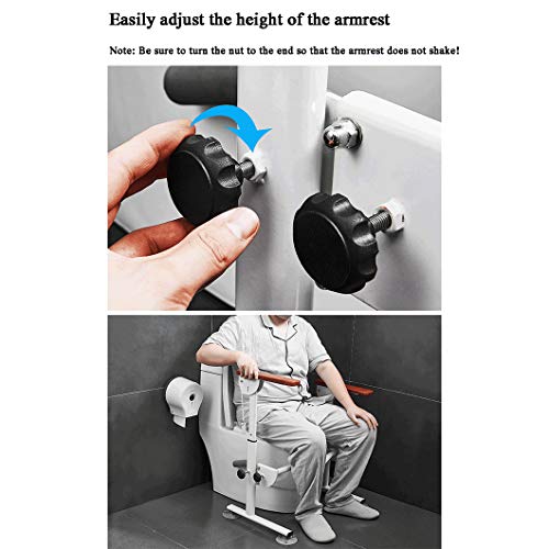 Grab Bars Toilet Safety Rails Frame,Bathroom Handrail With Adjustable Height,For Eldery, Handicapped, And Disabled Aid #TOP2