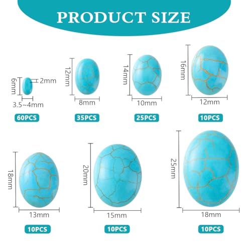 Cabochons turquoise de qualité pour création de bijoux raffinés - 2