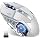 Uciefy T85 Rechargeable Wireless Mouse, 2.4G Ergonomic Silent Gaming Mice Portable Optical with USB Receiver, 3 Adjustable DPI, 6 Buttons LED Lights for Laptop/PC/Chromebook (Silver)