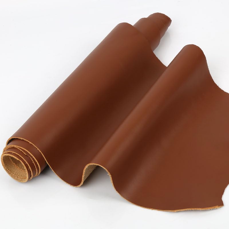 Cuir Véritable Tannage Végétal - Peau De Vache Marron Foncé - 2 Mm D'épaisseur - Pour Bricolage, Ceintures, Portefeuilles, Revêtement Sièges