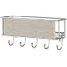 MDesign Range Clés Mural Métal Noir - Organiseur Courrier Et Accessoires D'Entrée