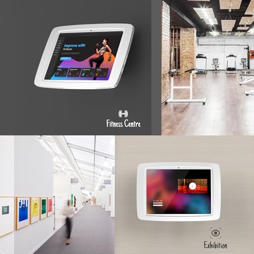 Image of Tablet Wall Mount Lockable Tiltable Anti Theft Security - Compatible with 10.9 inch iPad 10th, Pro 11 inch 1 2 3 4, Air 4 5, Air 11''(M2 /M3 /M4), iPad 11 inch(A16) - BSW102WA