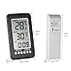 Geevorks Thermometer für Innen und Außen, kabellos, 2 in 1, Uhr, Thermometer, LCD, ℃ / ℉, Thermometer für Innen- und Außenbereich, digital, Temperaturmessung, mit Sender