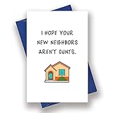Novelty Housewarming Card, Funny Joking New Home Card, Humorous Congratulations Moving House Warming