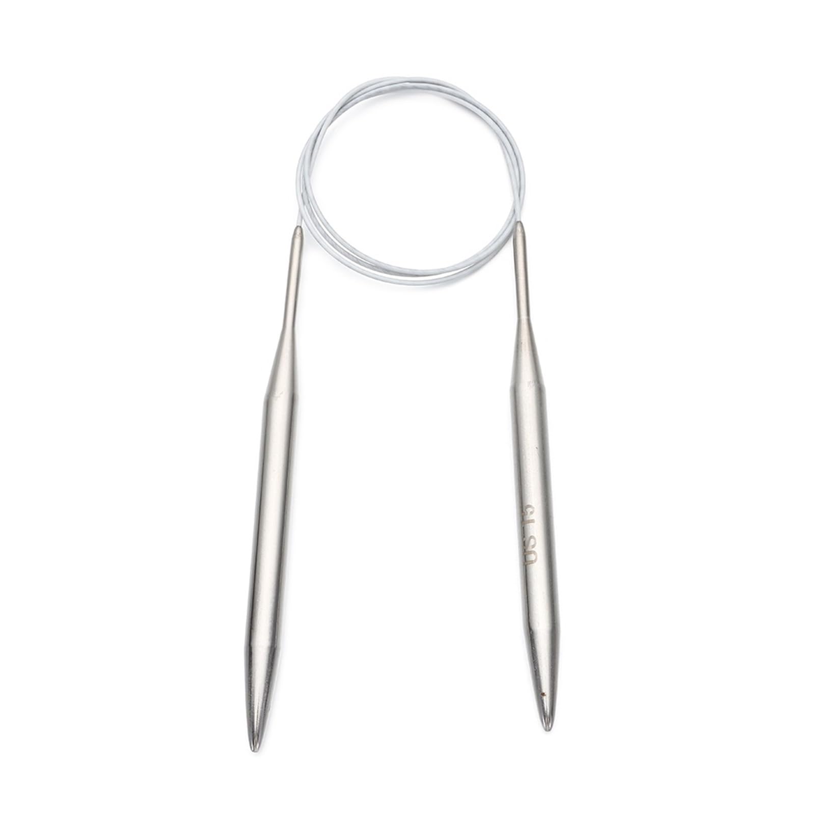 Knitting Needles 80/100cm Stainless Steel Circular Needle Round Weaving Knitting Needles Handmade Crochet Hook DIY Crafts Household Sewing Pins(100cm-10mm)