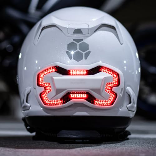 Image of Brake Free Helmet Light - Smart Wireless Motorcycle Lights- Weatherproof LED Motorcycle Helmet Light - Lightweight & Aerodynamic Design - Smart Brake Detection - Single Button Operation - White
