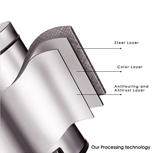 Round Small Trash Can With Lid Soft Close And Removable Inner Wastebasket, Anti-Fingerprint Brushed Stainless Steel Garbage Can For Bathroom Bedroom Office, 1.3Gal/5L #TOP1
