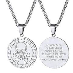 Viking Norse Runes Tag - Stainless Steel