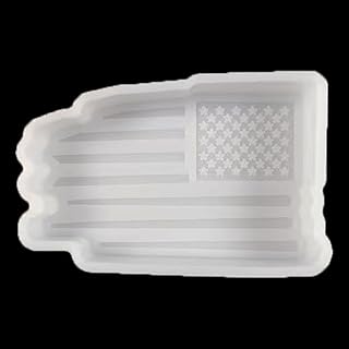 Distressed American Flag Shape Car Freshies Silicone July 4th Mold- Air Freshie - Aroma Bead Freshener - Epoxy Resin - Candle Soap Mould【Upgraded Thickened Material】- Oven Safe