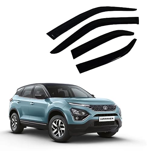 Image of Premium Non-Breakable Car Window Door Visor /Rain Guard /Wind Deflector Compatible for (TATA Harrier)