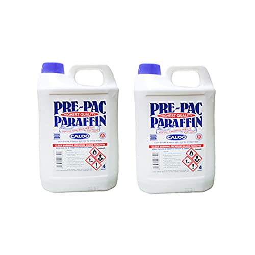 Pre-Pac Paraffin in 4L– Paraffin Oil for Greenhouse Heater, Garden Heater, Oil Burner– Liquid Paraffin Fuel 4 Litre for Garden Oil Lamps- (2 Pack)