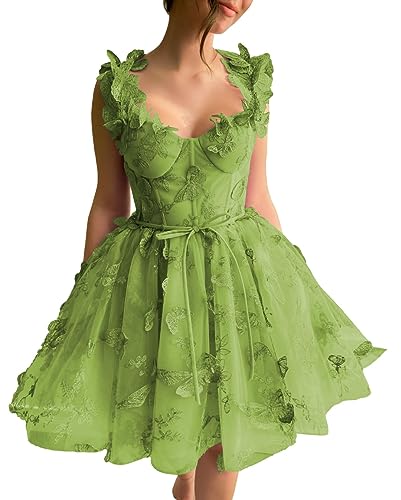 Robe de soirée en tulle confortable coupe ajustée olive 50