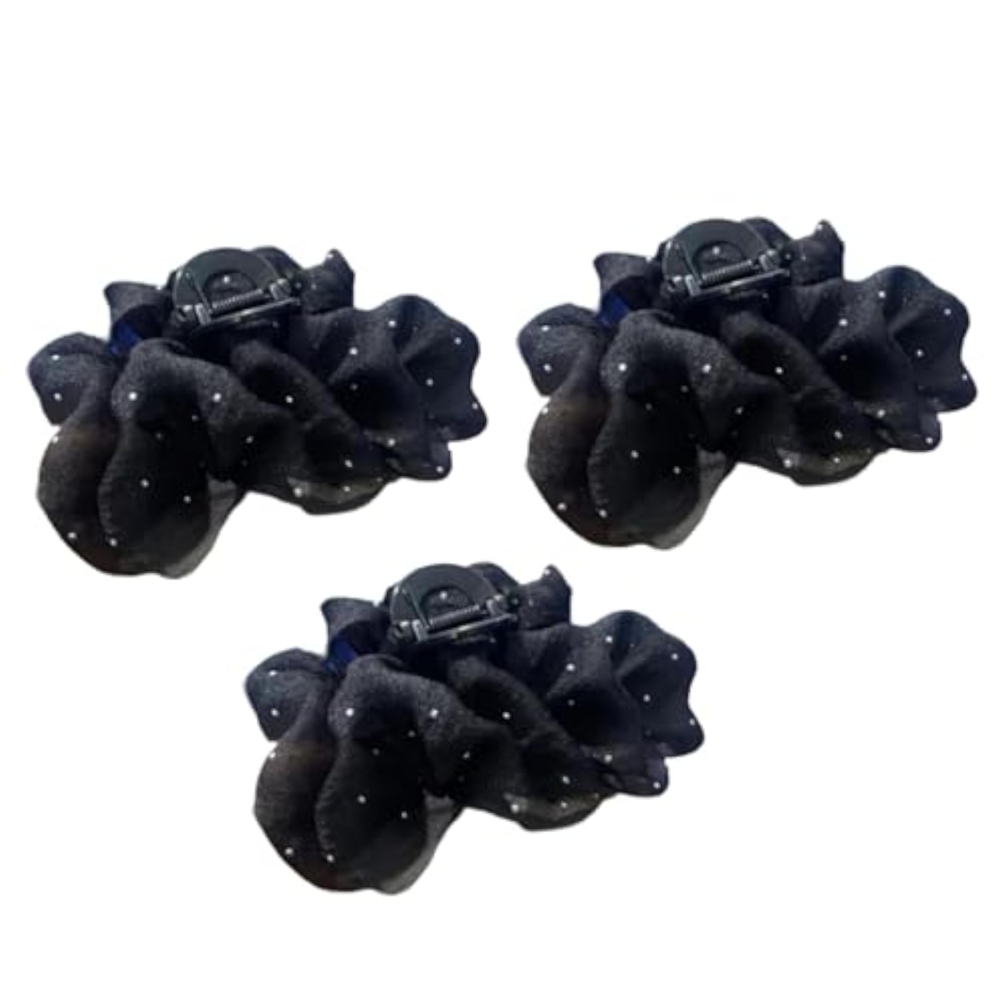 3Pcs Hair Claw Clip Fashion Jaw Clip for Long Thick Non Slip Clips Black