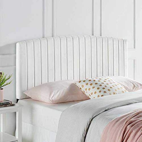 Modway Rebecca Performance Velvet Twin Headboard, White by Modway - Used condition - US$95.65