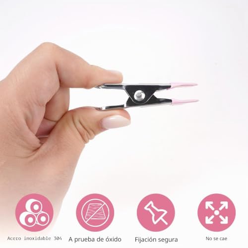 Miniatura 3 de 50 Piezas Pinzas Ropa Acero Inoxidable, Pinzas Ropa Que No Dejan Marca, Clips De Metal Para Ropa Fuertes, Pinzas Antideslizantes Para Calcetines, Zapatos, Toallas, Sellado De Alimentos, Fotos