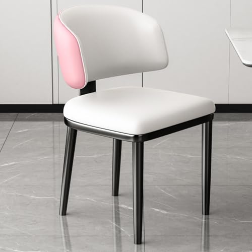Sillas de cuero Di elegantes sillas tapizadas con acolchado cómodo y patas de metal resistentes, ideales para uso en habitaciones y oficinas