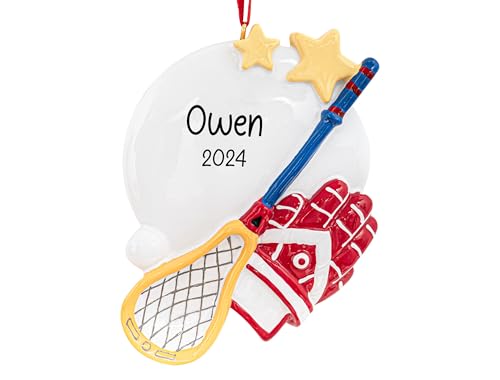 Personalized Lacrosse Christmas Ornament