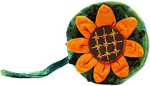 ひまわり型バッグ 手提げバッグ 小銭入れ スマホ収納できません かわいいバッグ 手作り カジュアル ポーチ ハンドバッグ レディース お出かけ 買い物 贈答品 ひまわり型 手作りかばん 緑 ハンドバッグ Amazon