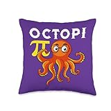 Octopi Funny Math Lover Design for Pi Day Fans Throw Pillow
