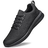 Raoendis Mens Walking Shoes Ultra Lightweight Breathable Running Shoes Non Slip Athletic Fashion Sneakers Mesh Workout Casual Sports Gym Shoes Black Size 12