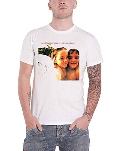 Image of Smashing Pumpkins T Shirt Siamese Dream Band Logo Official Mens White M