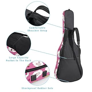 Étui rembourré imperméable Oxford avec bandoulière réglable pour guitare Motif lunettes alpagas Cactus Triangles - Les Beatles, Paul McCartney, John Lennon, RIngo Starr, George Harrison Étui rembourré imperméable Oxford avec bandoulière réglable pour guitare Motif lunettes alpagas Cactus Triangles – Image 3