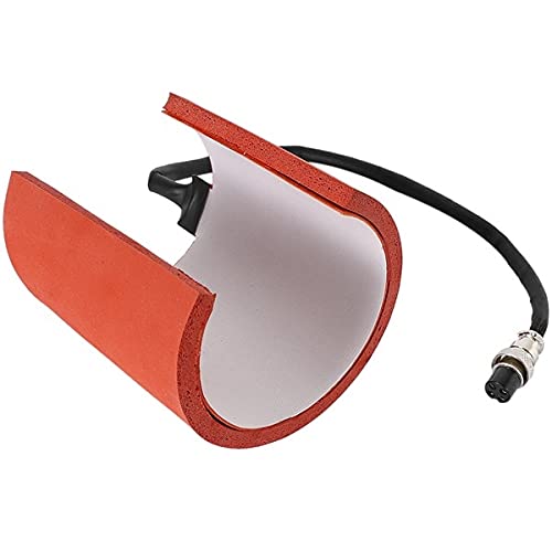 Lysee 3D Printer Parts & Accessories - 7.5-9.5CM 11OZ Silicone Sublimation Mug Wrap Printing Part for Heat Press Machine 110V Or 220V - (Color: Red White)