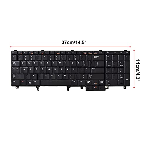 Sunmall Replacement Keyboard Compatible With Dell Latitude E5520 E5520M E5530 E6520 E6530 E6540 Precision M4600 M4700 M6600 M6700 Laptop Us Layout(6 Months Warranty) #TOP3