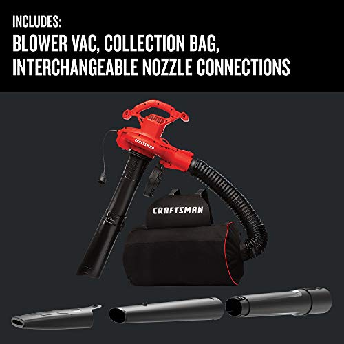 CRAFTSMAN Leaf Blower, Electric, 12-Amp (CMEBL700) , Red