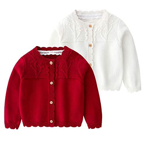Famuka Baby Girl Knit Cardigan Toddlers Sweater Coat thumb #2