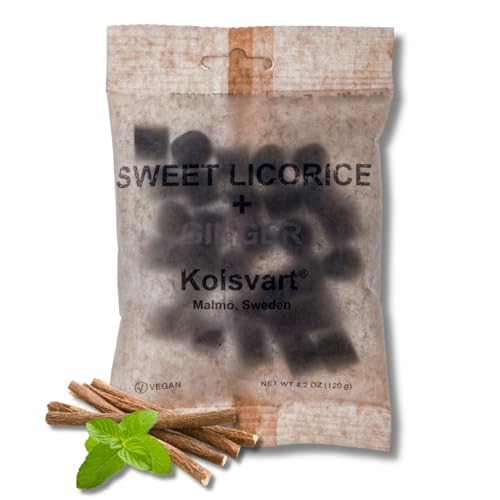 KOLSVART Swedish Candy, Roding, Sweet & Ginger Licorice 4.2 oz - image 1