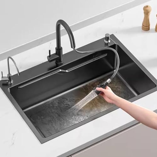Fregaderos sobre encimera que solucionan la falta de espacio en lavabo de cocina casera 4