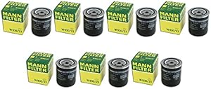 Mann Set of 7 Engine Oil Filters Spin-on For Audi Volkswagen 90 Quattro A4 A6 Allroad Cabriolet Passat S4 2.7L 2.8L 3.0L V6 DOHC SOHC GAS FI MFI B4 B5 B6 B7 C4 C5 Bi-Turbo