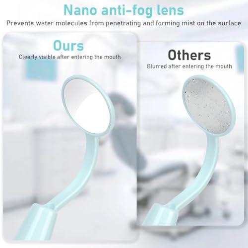 Flintronic Mundspiegel mit LED-Licht, Oral Dental Mirror, Antibeschlag Dentalspiegel mit 2 Beleuchtungsmodi, Mund Zahn Inspektion Spiegel, Wiederverwendbare LED Zahnpflegespiegel für Zahnpflege – Bild 5