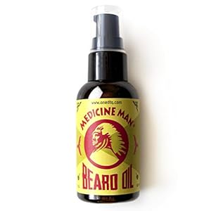 OneDTQ Medicine Man’s Anti-itch Beard Oil 2 FL OZ – 100% Natural & Organic Leave-In Conditioner for Men