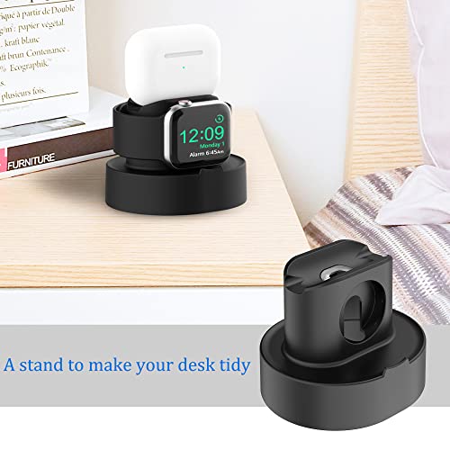 Sokusin Charger Stand For Apple Watch Series - 8/Ultra/Se2/7/6/Se/5/4/3/2/1 49/45/44/42/41/40/38Mm And Airpods 1/2/3/Pro, Iwatch Apple Watch Charging Stand Dock Holder, Support Nightstand Mode #TOP1