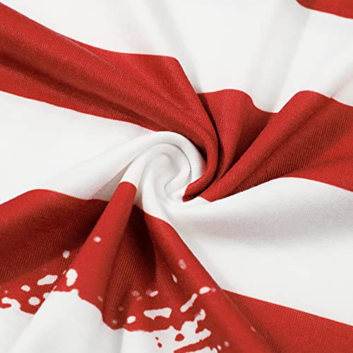 Egelexy America Flag T Shirt Women 4Th Of July Star Stripe Patriotic Shirt Casual Short Sleeve Holiday Tops Tee #TOP6