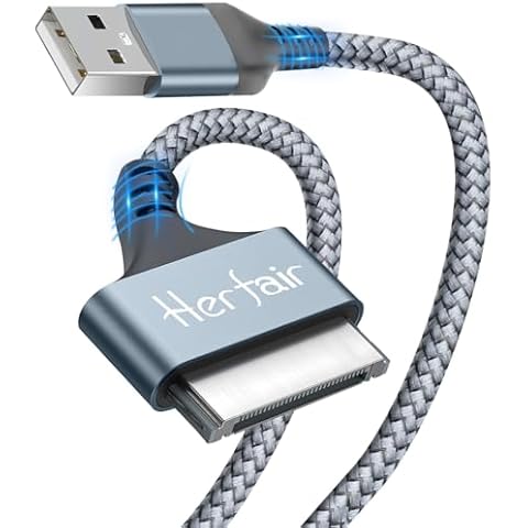 Herfair Nylon Braided USB to 30 Pin Cable Cover