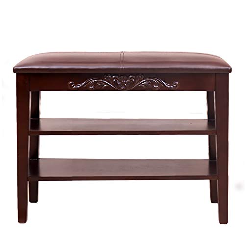 Free Standing Shoe Racks Change Shoe Bench Shoes Bench Storage Stool Storage Box, Pure Solid Wood (Color : A, Size : 1003555Cm) #TOP4